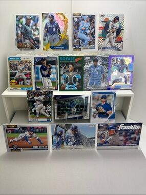 Jac Caglianone/Pasquantino rookie cards w/ Bobby Witt Jr & Salvador Perez (15)